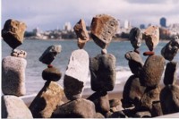 Skyline with balanced rocks