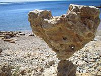 Mario Carne rock balance in Crotone, Calabria