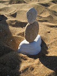 Mario Carne rock balance in Crotone, Calabria