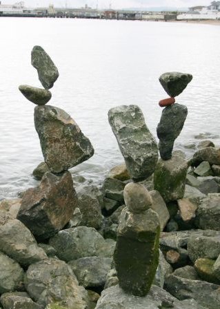 Three balances at Aquatic Park, SF