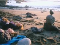 Three balanced stones